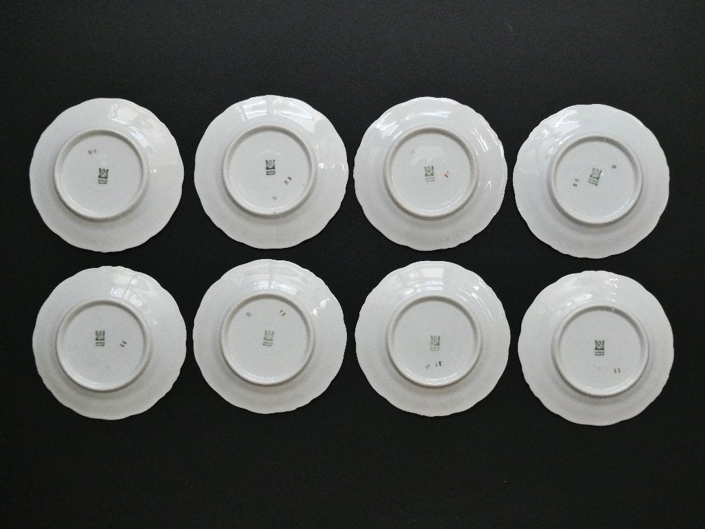 Acht gebaksborden / dessertborden met romantische scénes, Ophalen of Verzenden