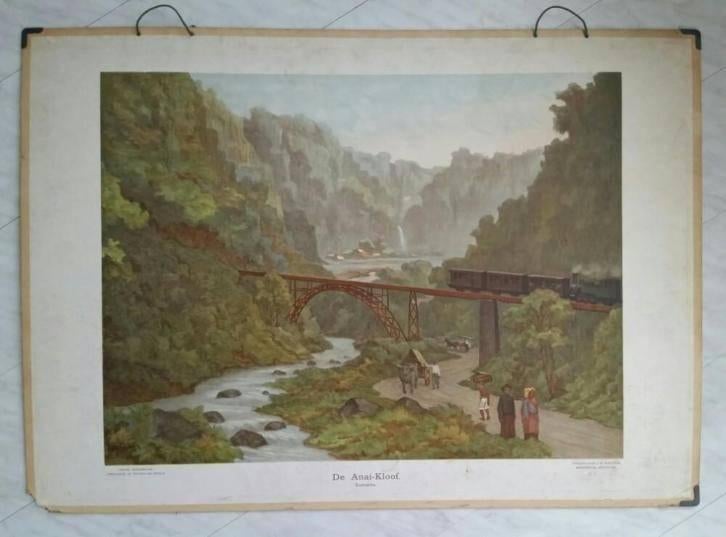Wolters schoolplaat De Anai-Kloof (Sumatra), Antiek en Kunst, Antiek | Schoolplaten, Ophalen, Geschiedenis