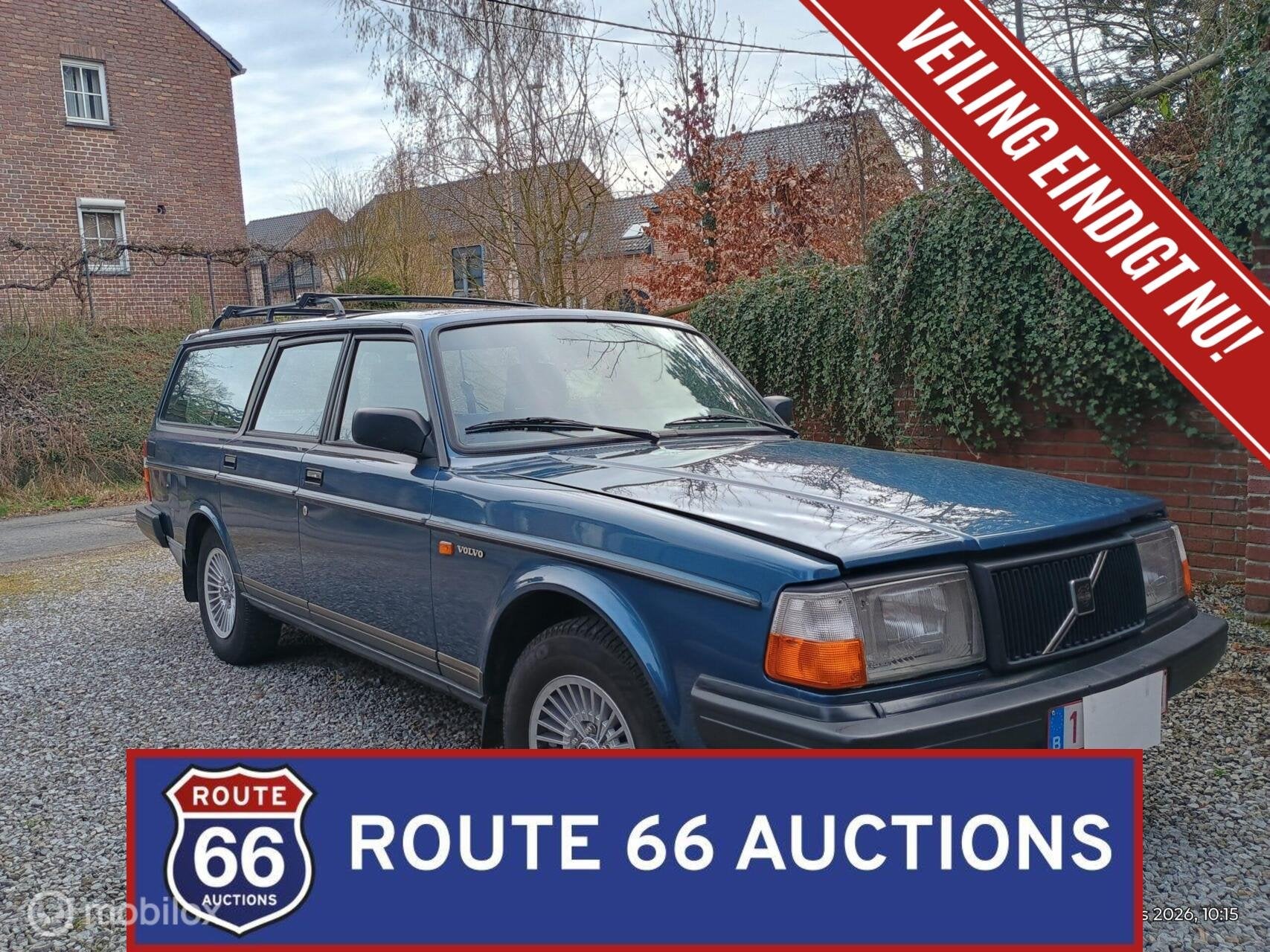 Volvo 240 GL Estate | 1988 | Route 66 Auctions, Auto's, Overige carrosserieën, Zwart, Bedrijf, Handgeschakeld