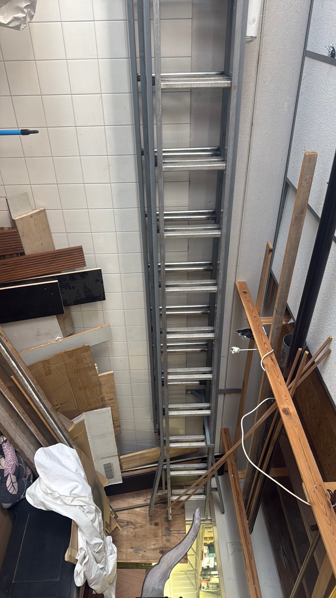 Aluminuim 2x14 35cm opstap dirks ladder, Ophalen of Verzenden, Zo goed als nieuw, Minder dan 2 meter