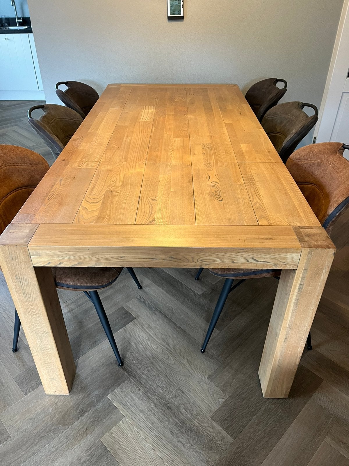 Eettafel uischuifbaar, Ophalen, Gebruikt, 200 cm of meer, 50 tot 100 cm