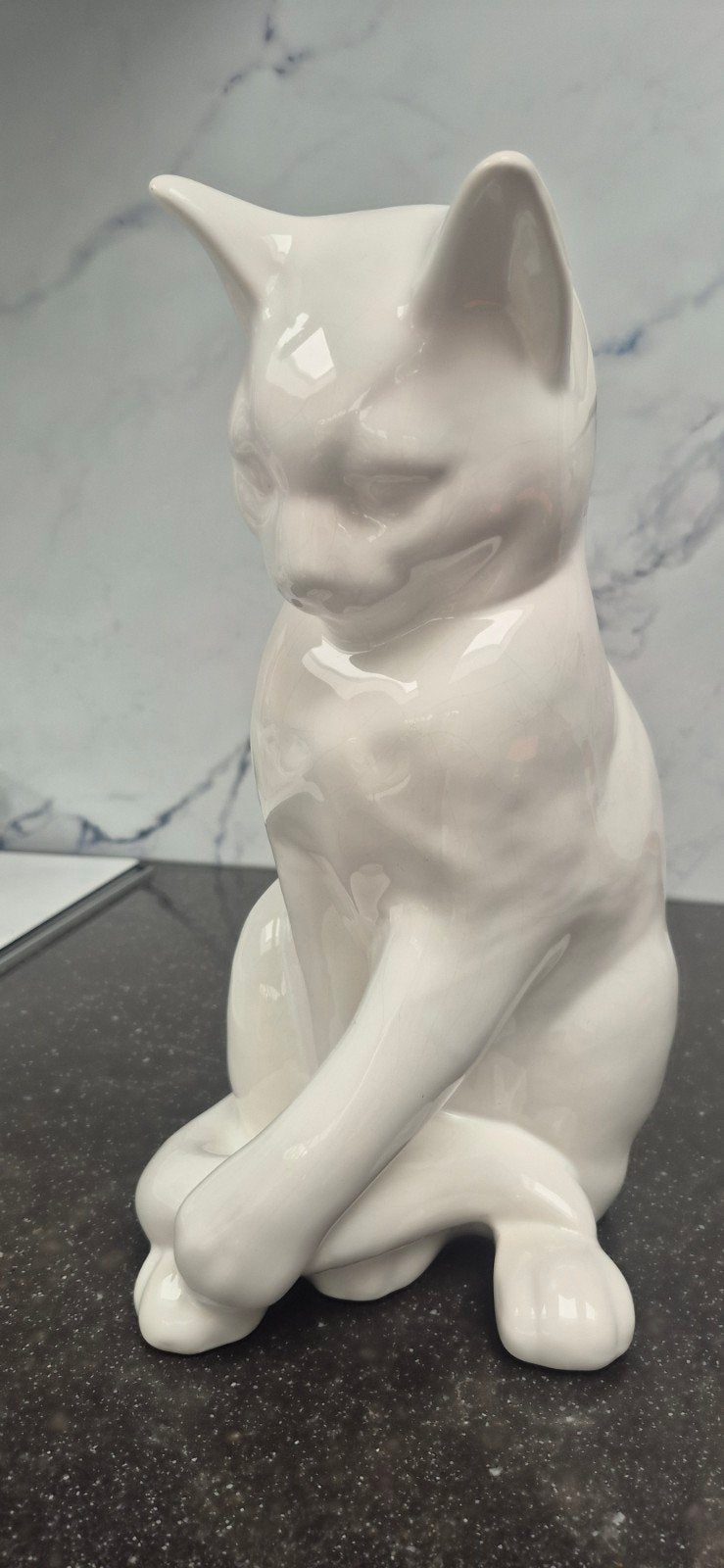 Vintage poes-kat - 31cm hoog, Ophalen of Verzenden, Zo goed als nieuw, Dier
