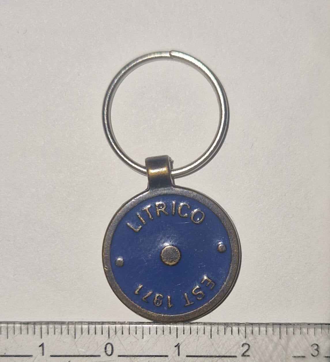 Vintage Litrico sleutelhanger EST 1971, Verzamelen, Sleutelhangers, Ophalen, Gebruikt, Merk