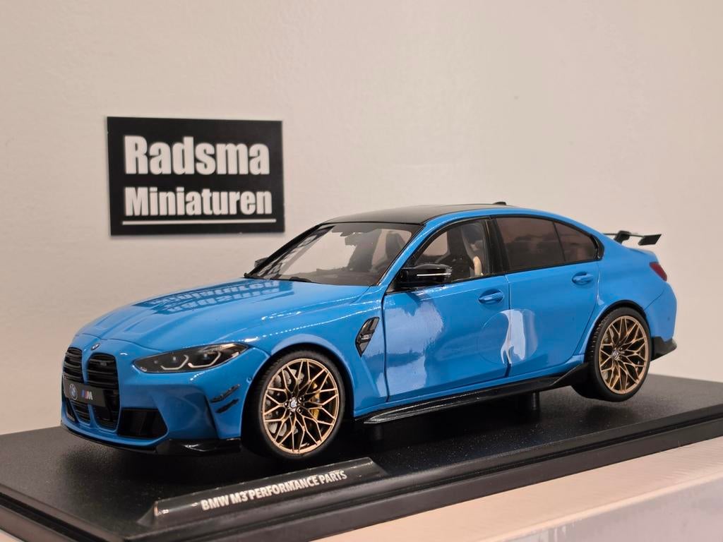 BMW M3 (G80) Performance Parts '24 Daytona blue 1:18 Solido, Auto, Solido, Nieuw, Ophalen of Verzenden