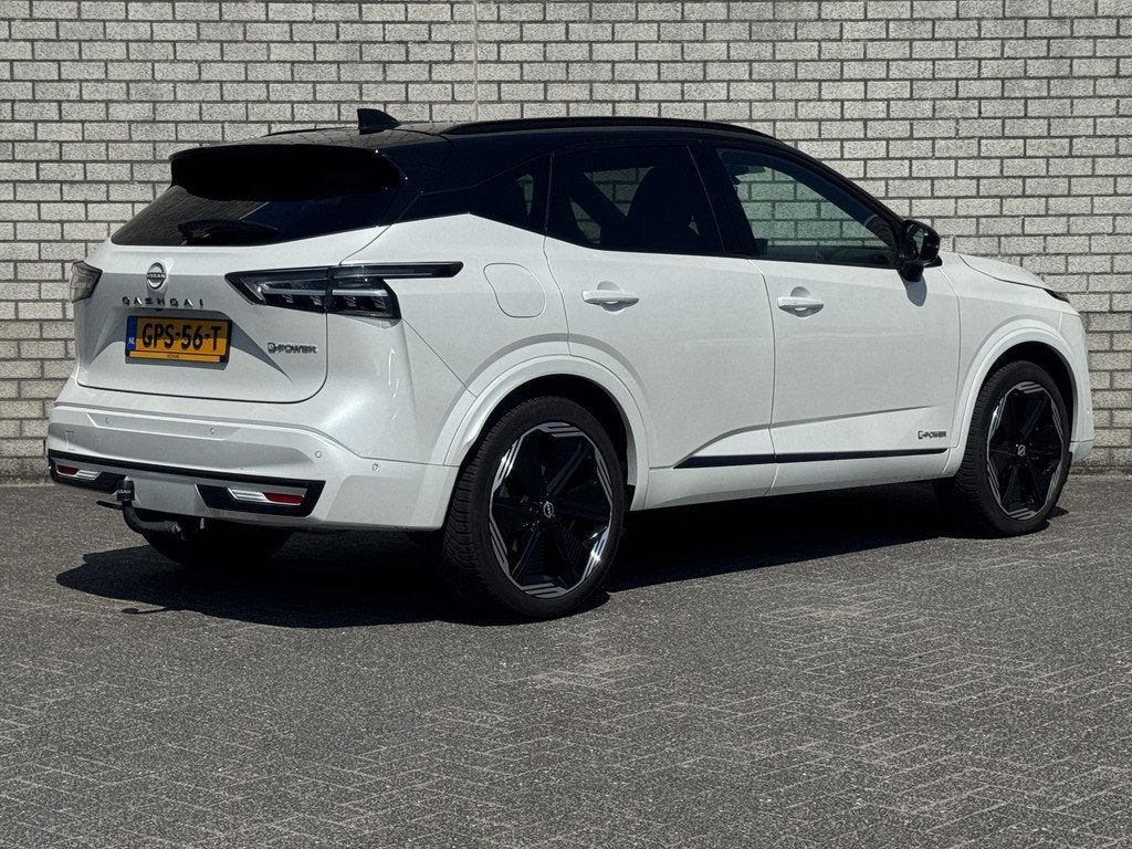 Nissan Qashqai 1.5 e-Power N-Design | Trekhaak | Panoramadak, Auto's, Nissan, 1497 cc, Gebruikt, 190 pk, Wit