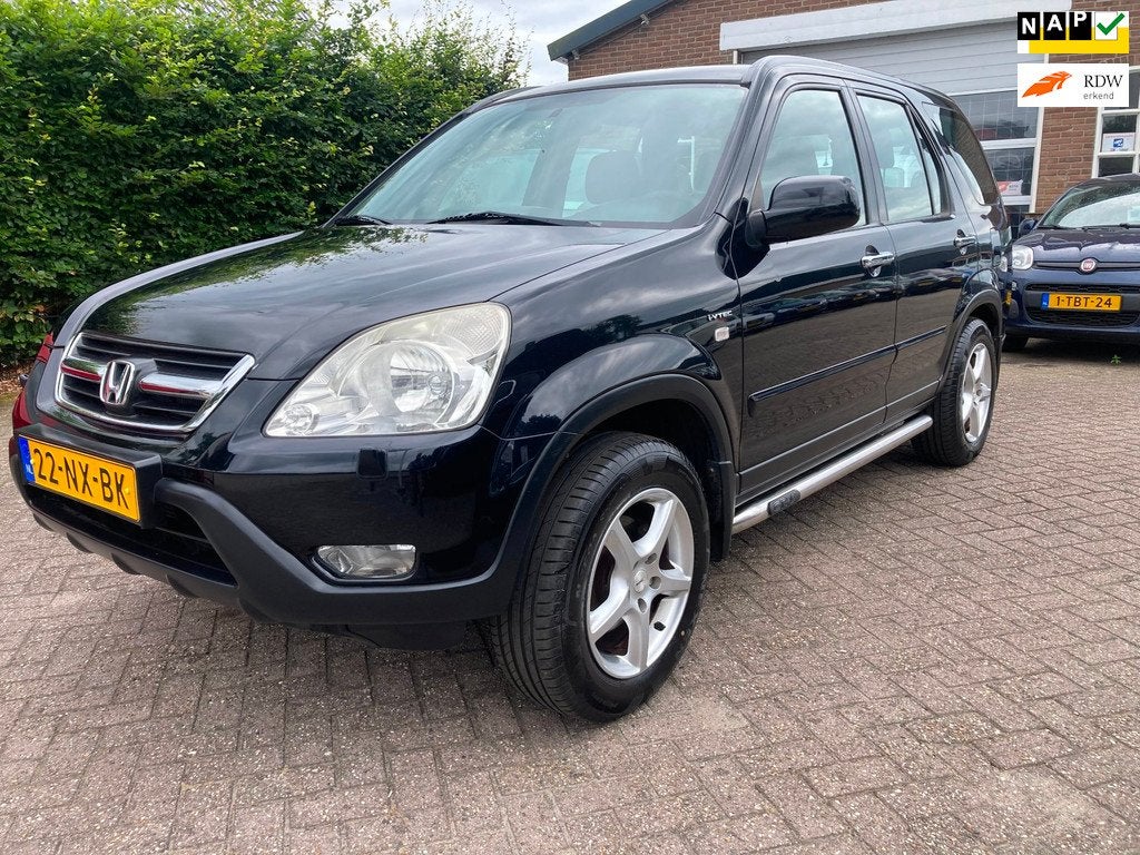 Honda CR-V 2.0 i-vtec ES Bj 2004 Clima nette auto apk tot 05, Auto's, Honda, 1998 cc, 4 cilinders, 150 pk, Leder en Stof