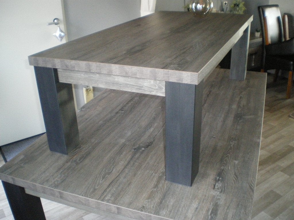 SET MODERNE TAFELS EET EN SALONTAFEL NIEUW ?????, Ophalen, MODERN, 200 cm of meer, 50 tot 100 cm