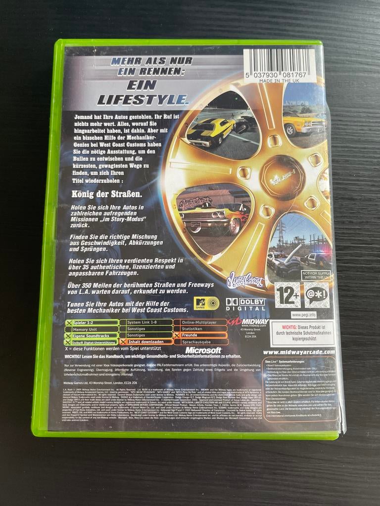 LA Rush Xbox - Gereviseerd met lichte gebruikssporen, Online, Gebruikt, 1 speler, Racen en Vliegen