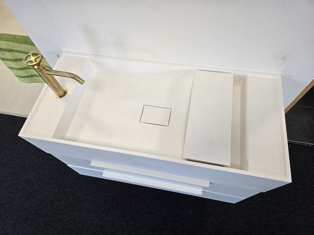 Luxe Detremmerie Solid Surface badkamermeubel 100 cm mat wit, Ophalen, Overige typen, Nieuw, 50 tot 100 cm