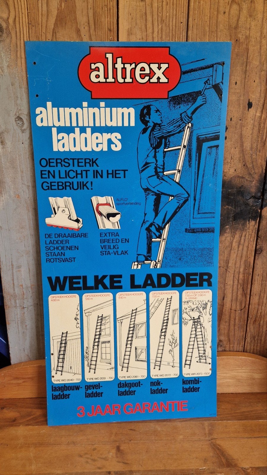 Altrex ladders reclamebord, Ophalen of Verzenden, Gebruikt, Reclamebord