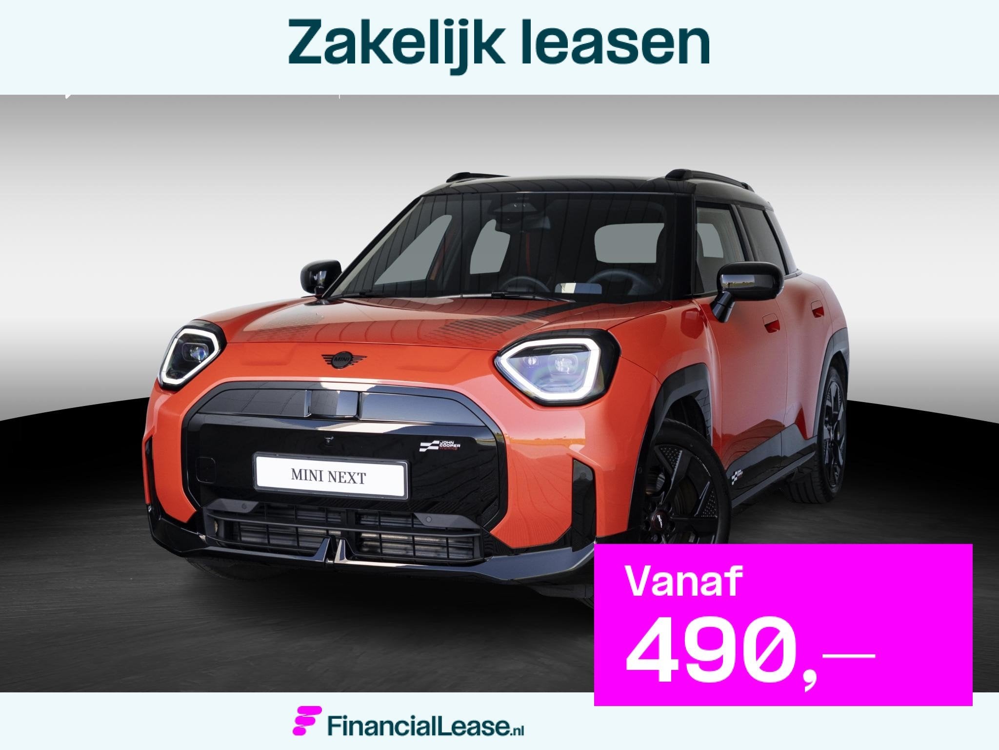 MINI Aceman E John Cooper Works XL-pakket SoH 100% + Trekhaa, Gebruikt, Met garantie (alle), Leder en Stof, Origineel Nederlands