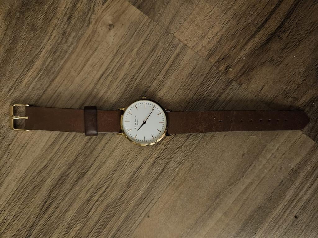 Rosefield horloge met leren riempje, Ophalen of Verzenden, Zo goed als nieuw, Leer, Overige merken