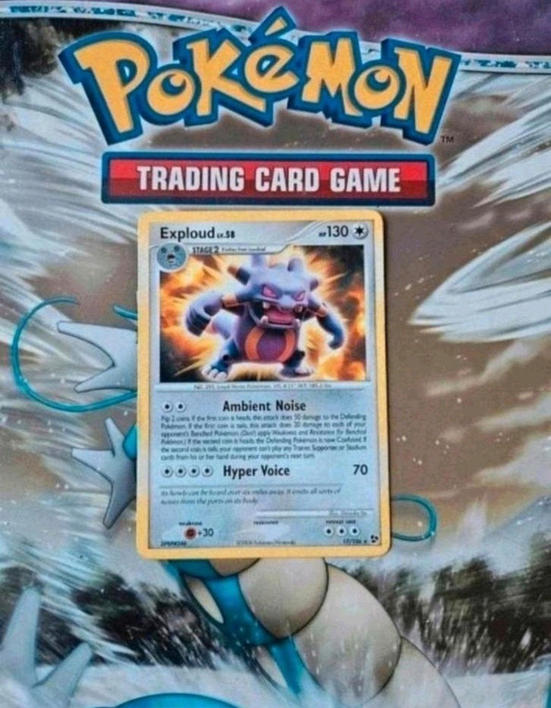 Exploud 17/106 rare DP Great Encounters pokemon kaart, Ophalen of Verzenden, Gebruikt, Losse kaart