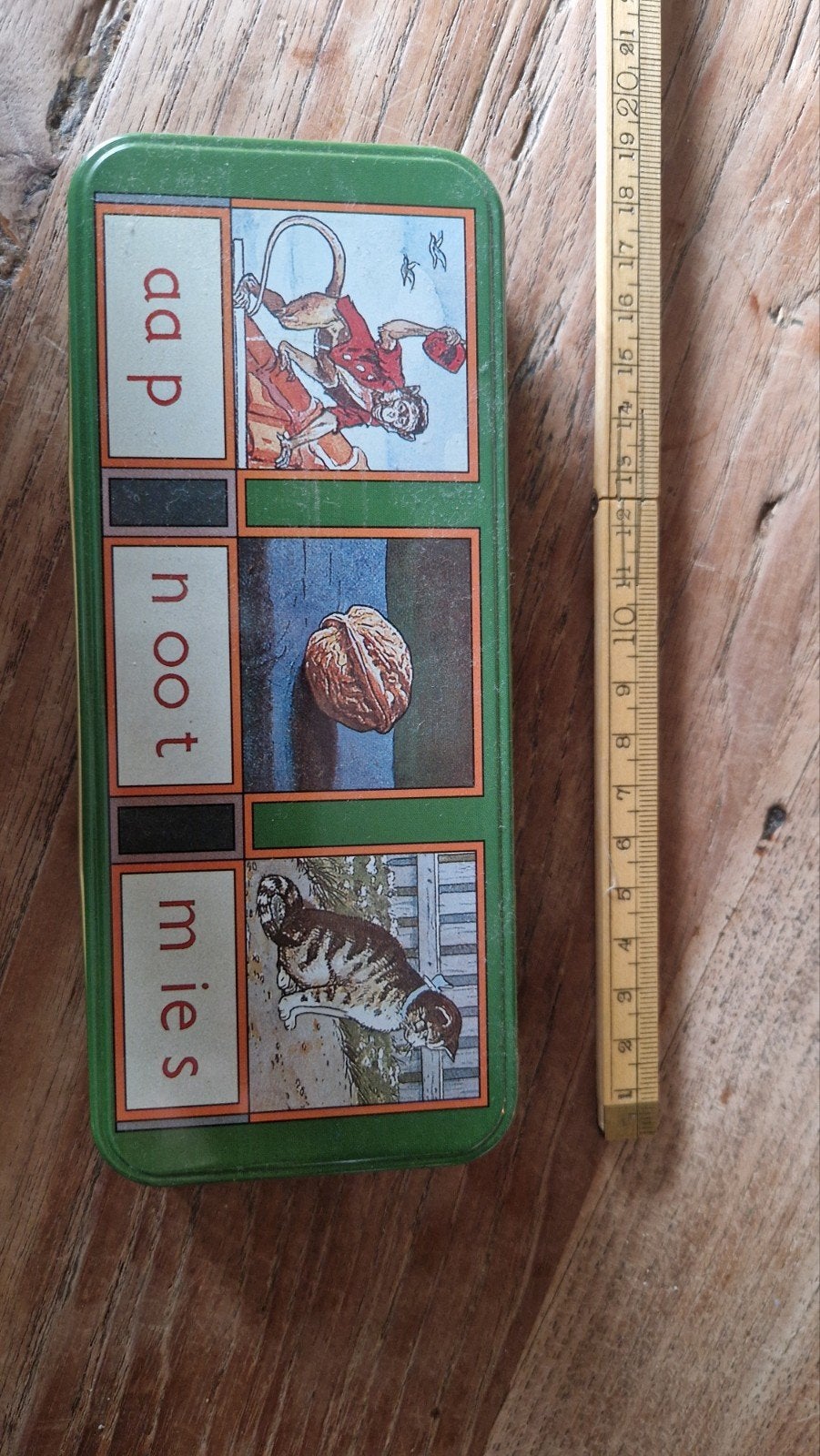 Vintage Aap Noot Mies blikje - Educatief speelgoed, Ophalen of Verzenden, Gebruikt