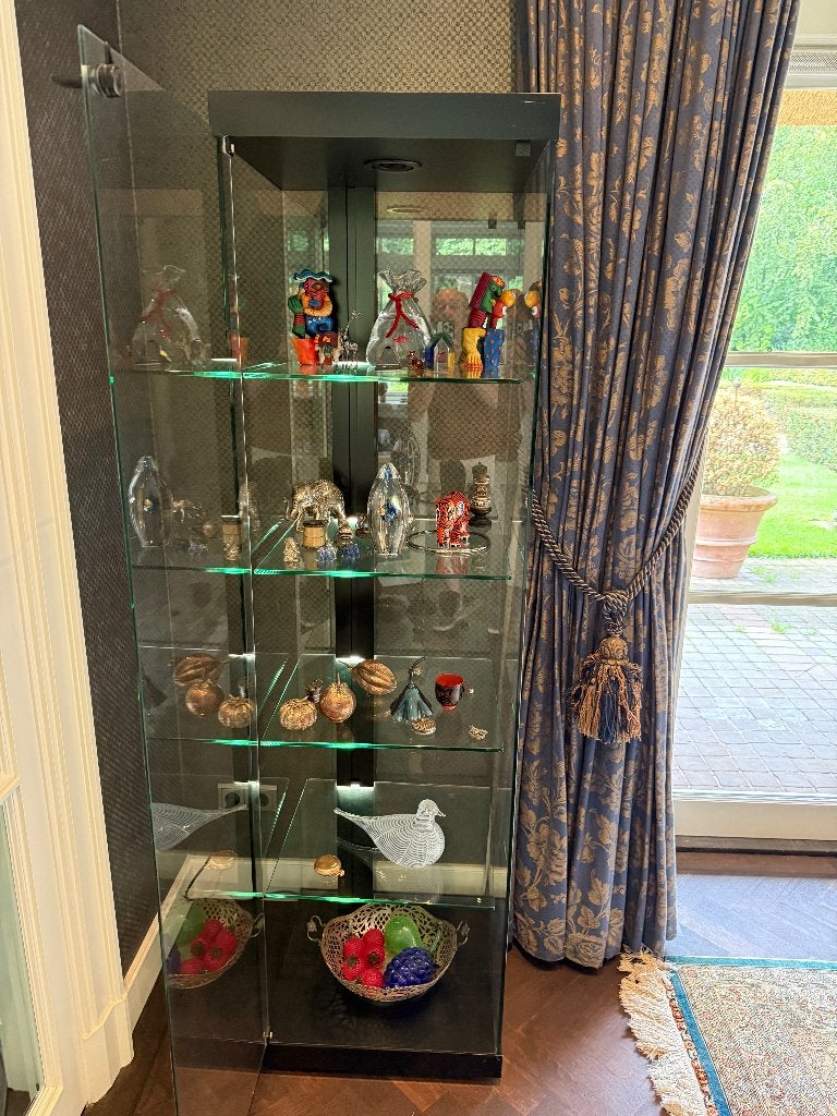 glazen vitrinekast, Ophalen, Modern Design, 50 tot 100 cm, 150 tot 200 cm
