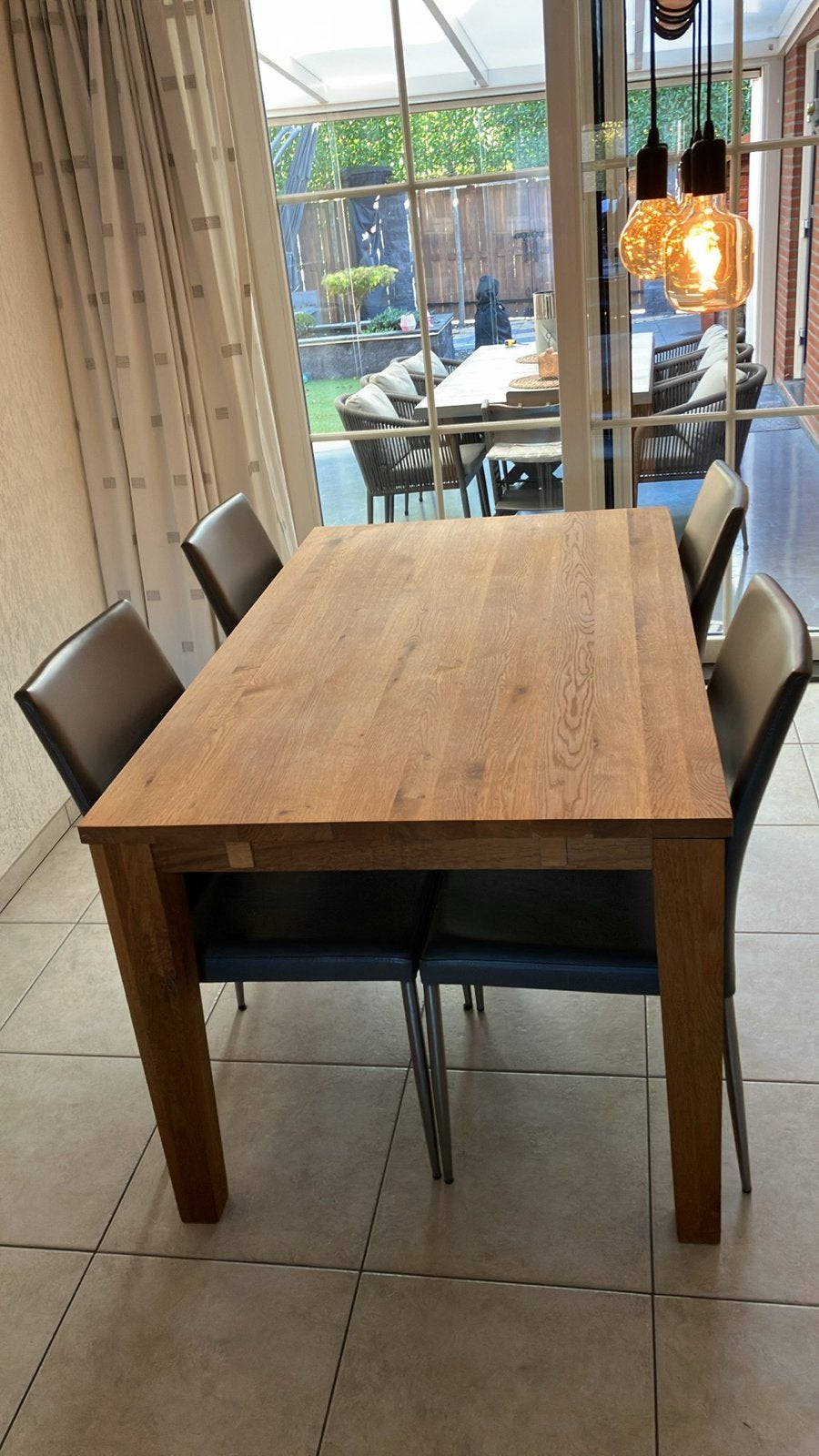 Sanders wonen eettafel met verlengstuk (150/190 x 90 cm), Ophalen, Gebruikt, Eikenhout, 50 tot 100 cm
