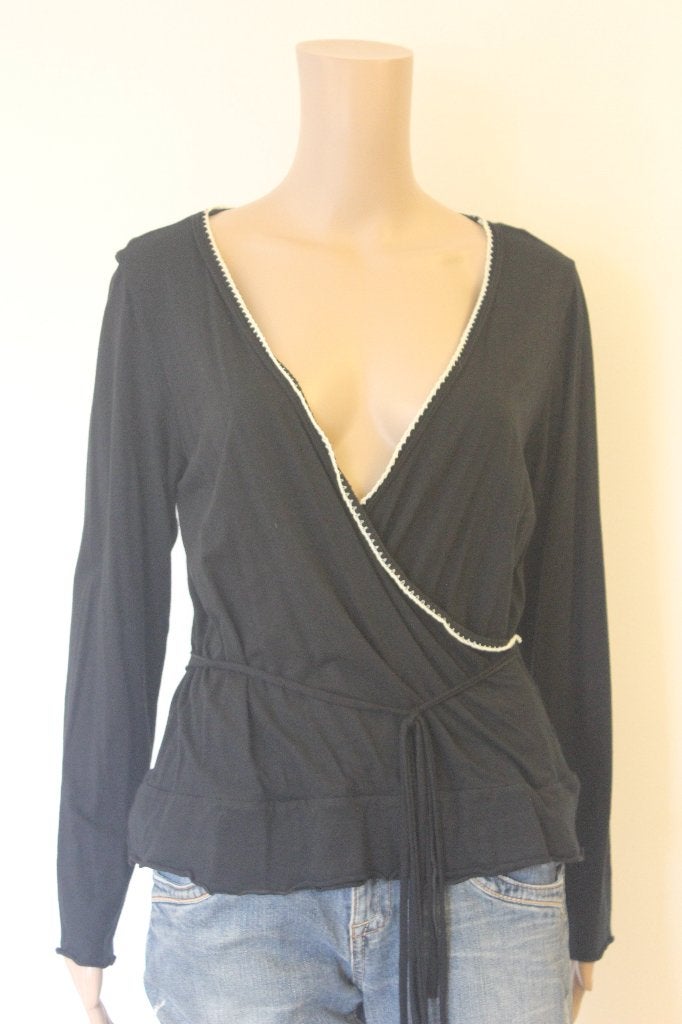 Vanilia zwart wikkelvestje maat 42, Kleding | Dames, Truien en Vesten, Zo goed als nieuw, Maat 46/48 (XL) of groter, Zwart, Ophalen of Verzenden