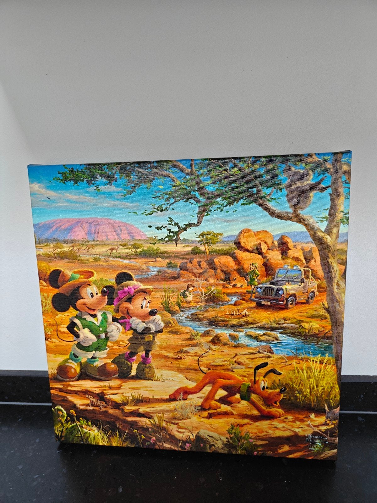 Disney Mickey & Minnie Safari Schilderij - Thomas Kinkade, Ophalen of Verzenden