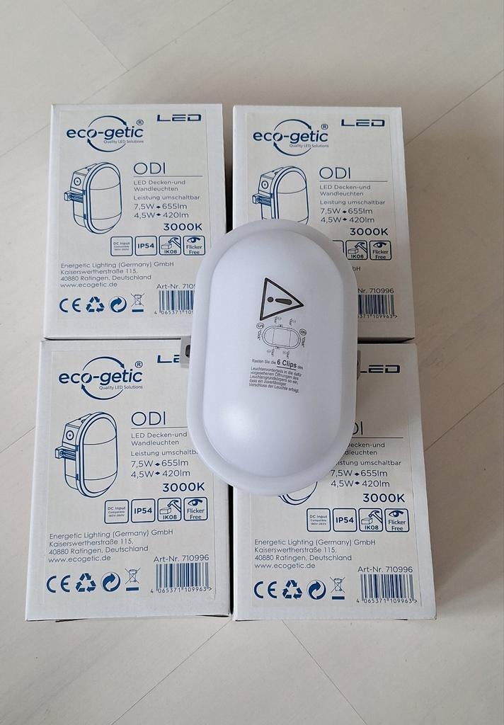 4 nieuwe Bulleye wandlampen IP54, Ophalen, Nieuw