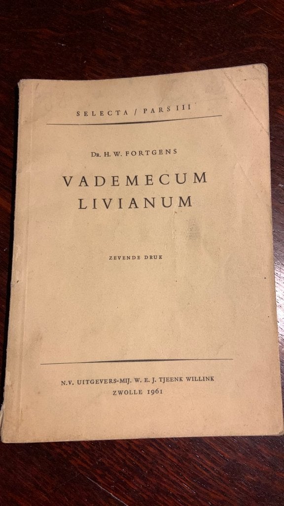 Vademecum livianum - H.W. Fortgens, Boeken, Ophalen of Verzenden