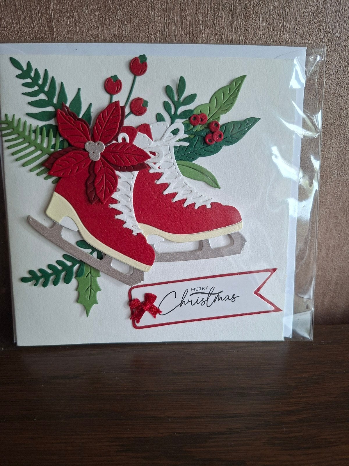 2 zelfgemaakte kerstkaarten nr. 21, Hobby en Vrije tijd, Kaarten | Zelfgemaakt, Ophalen of Verzenden, Nieuw, Kerst