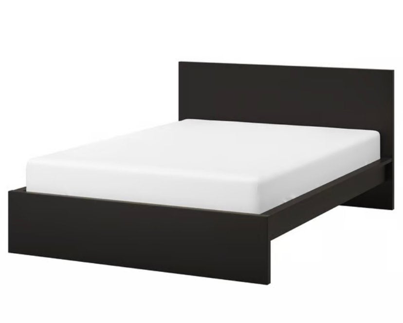 Bed frame MALM IKEA, Ophalen, Gebruikt, Zwart, Tweepersoons