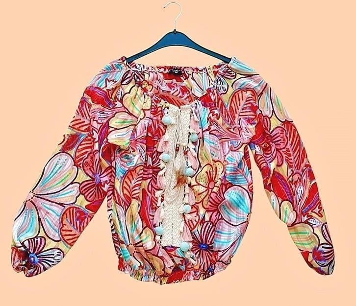 Leuke gebloemde gypsy blouse! (NIEUW!), Ophalen of Verzenden, Nieuw, Maat 36 (S), Roze