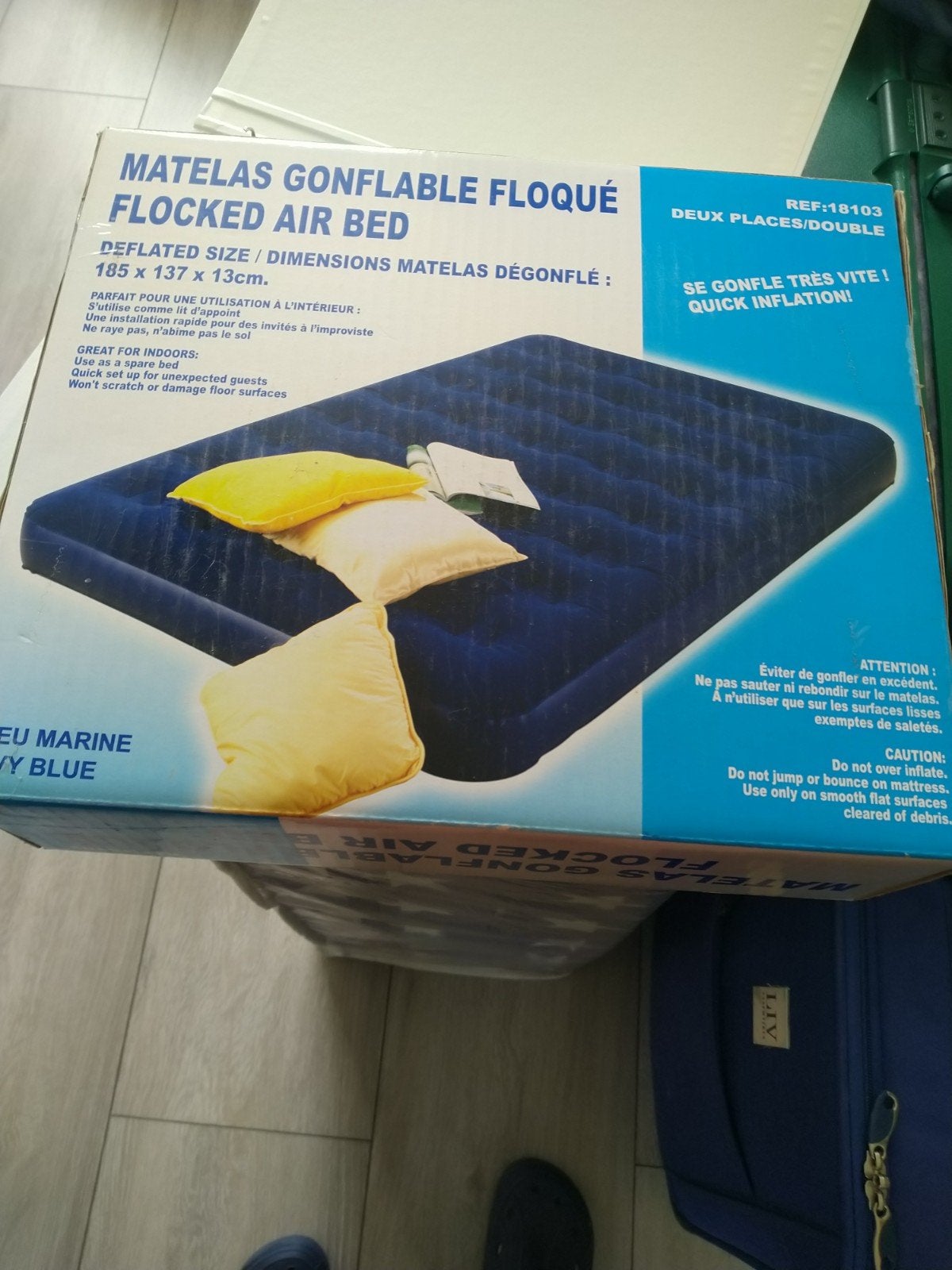 Opblaasbaar Luchtbed - Tweepersoons - Snel Opgeblazen, Ophalen, 140 cm, Matras, 200 cm