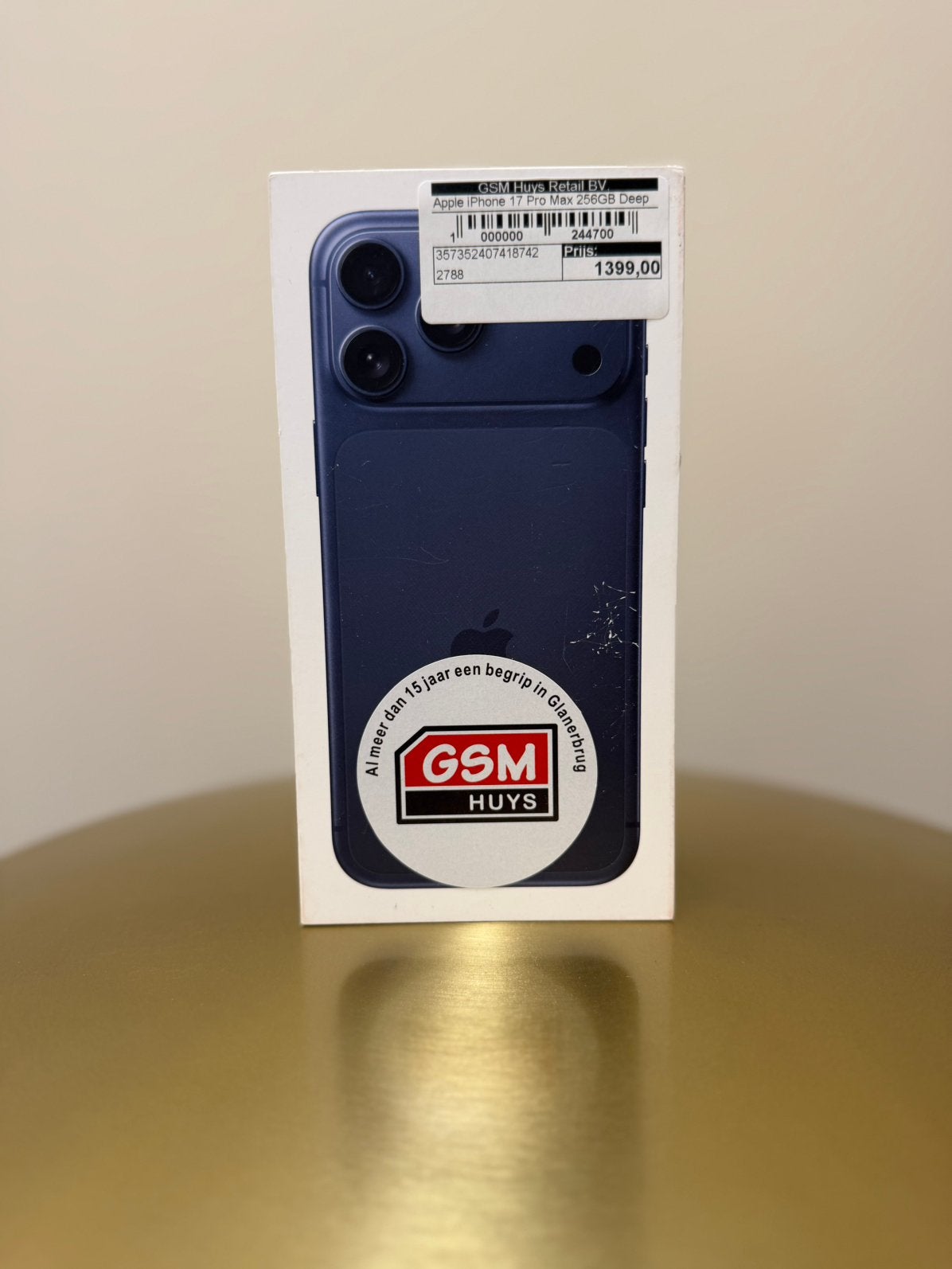 Apple iPhone 17 Pro Max 256GB Deep Blue - Nieuw, Blauw, IPhone 15 Pro Max, Zo goed als nieuw, 100 %