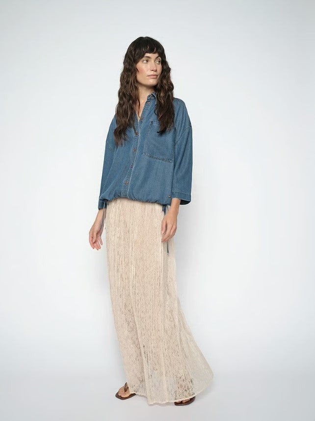 Mos Mosh rok maat 38, kant, elastische boord, Maat 38/40 (M), Mos Mosh, Beige, Ophalen of Verzenden
