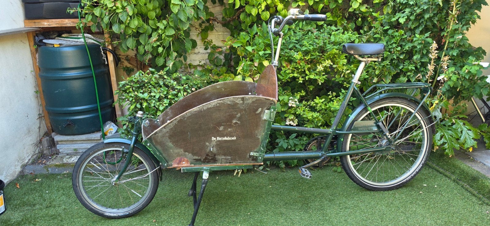 Bakfiets van De Fietsfabriek, Ophalen, Gebruikt, Huif, 2 kinderen