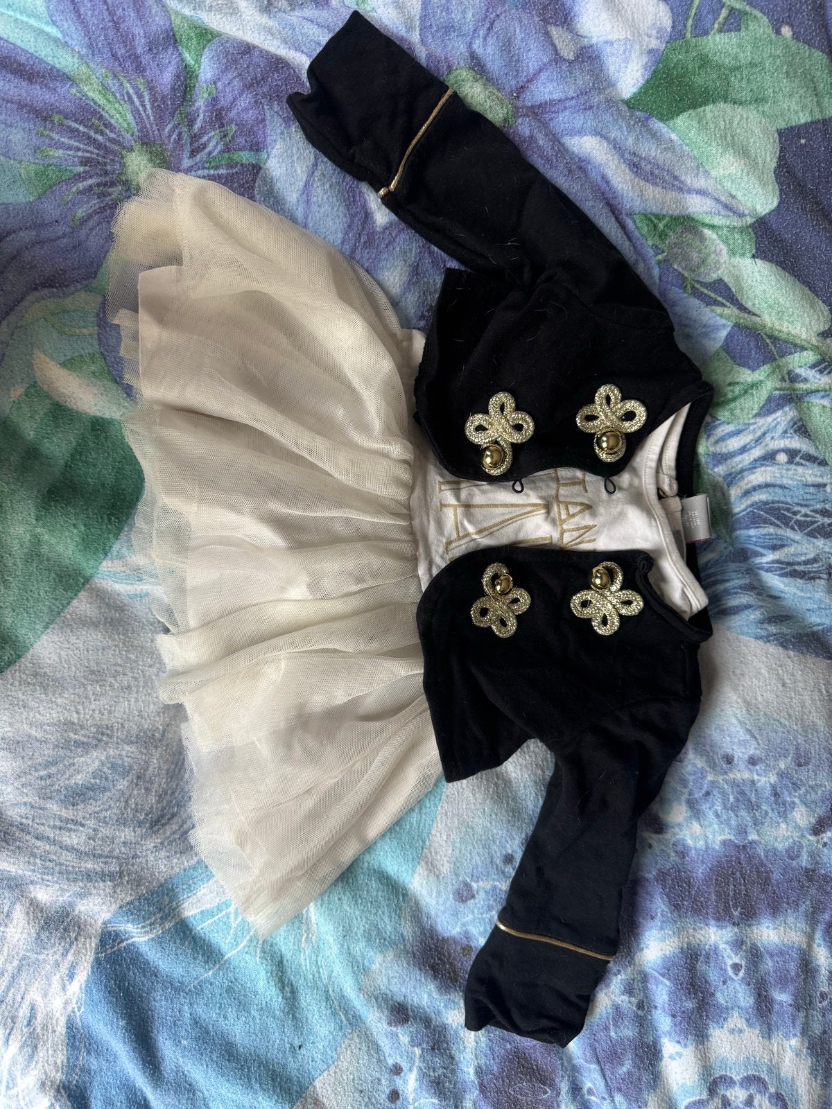 Tahari baby setje: jurkje met tule en vestje, Ophalen of Verzenden, Gebruikt, Meisje