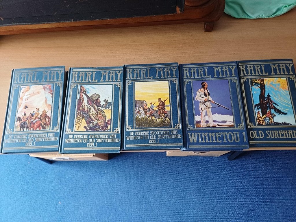 5 delen uit de serie Karl May, Boeken, Karl May, Ophalen of Verzenden, Zo goed als nieuw, Fictie