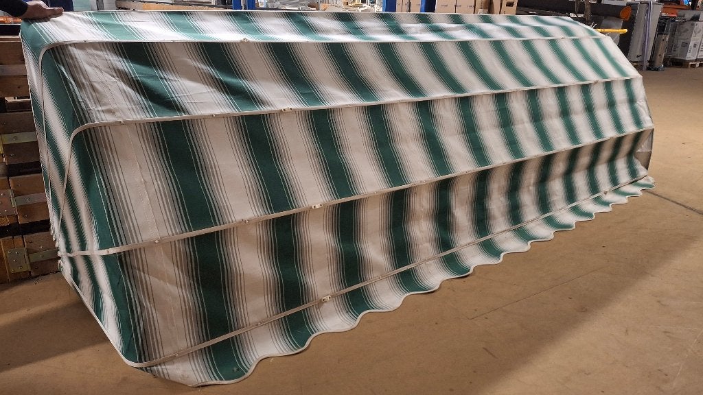 markies gestreept 380cm breed, Tuin en Terras, Ophalen, Markies, 250 cm tot 450 cm, Beekendonk@hubo.nl