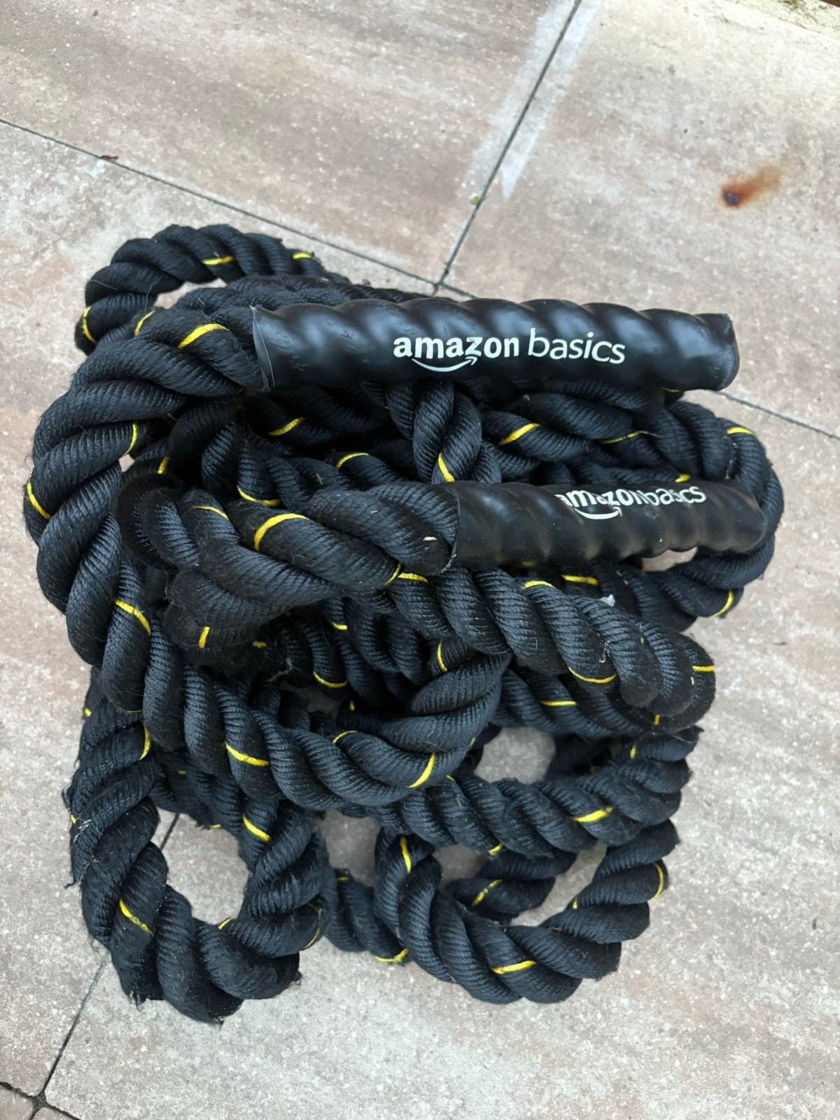 Amazon Basics Battle Rope - 9m, 3.8cm, Sport en Fitness, Fitnessmaterialen, Ophalen, Gebruikt, Armen, Battle rope