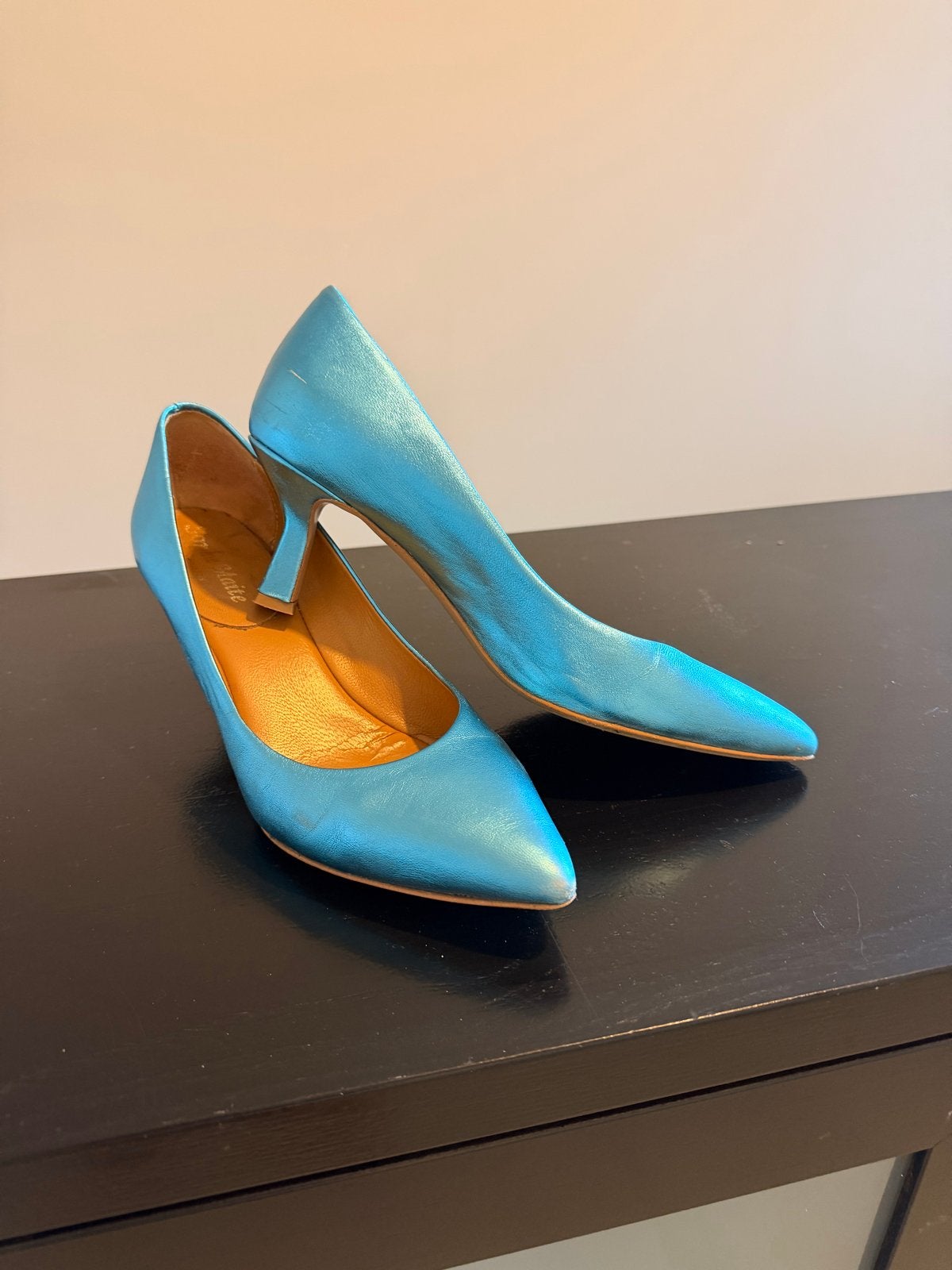 Turquoise pumps, maat 40, Made in Italy, Ophalen of Verzenden, Zo goed als nieuw, Overige kleuren, Pumps
