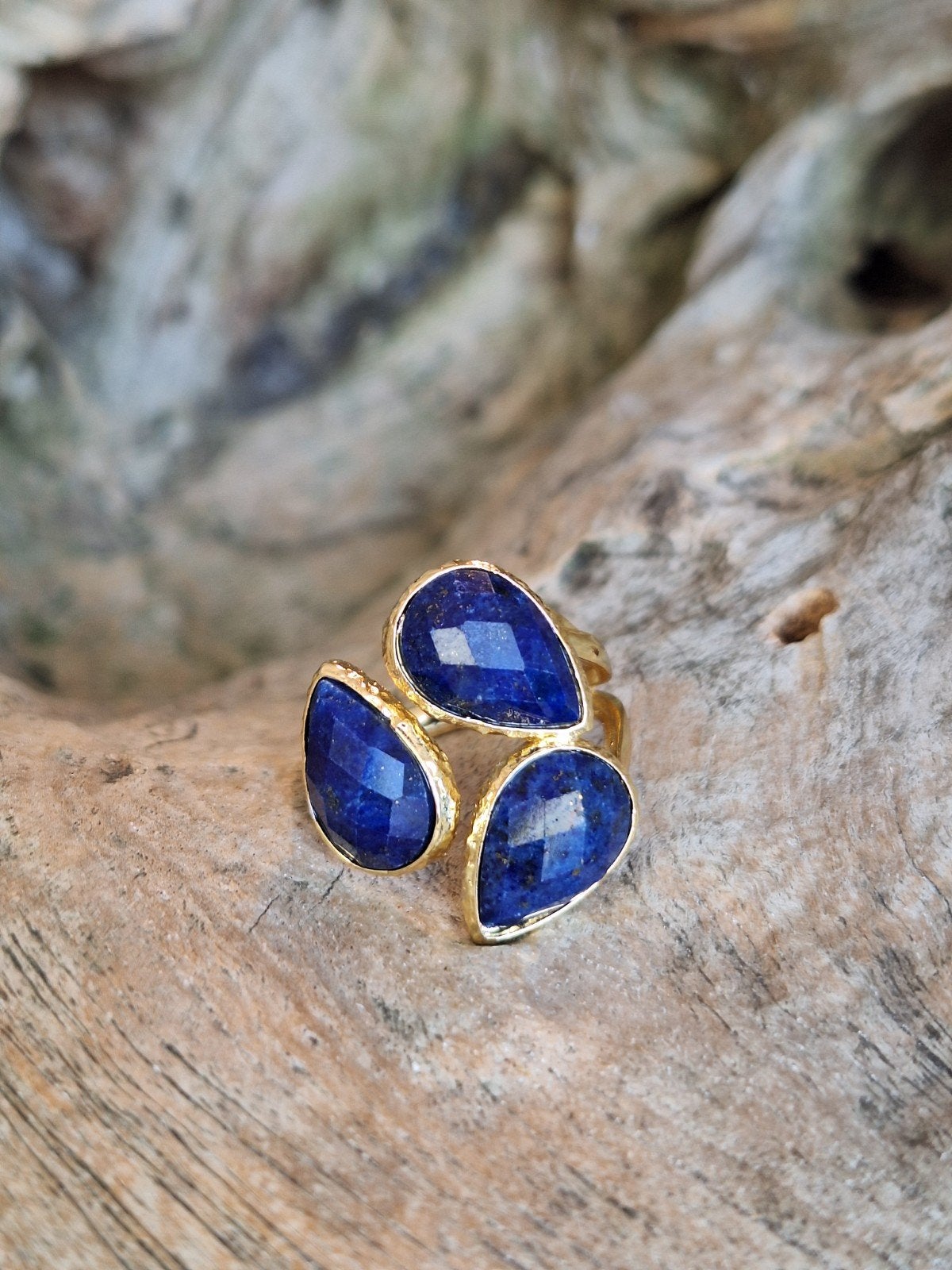 Lapis Lazuli ring, Blauw, Nieuw, Ophalen of Verzenden, Dame of Heer