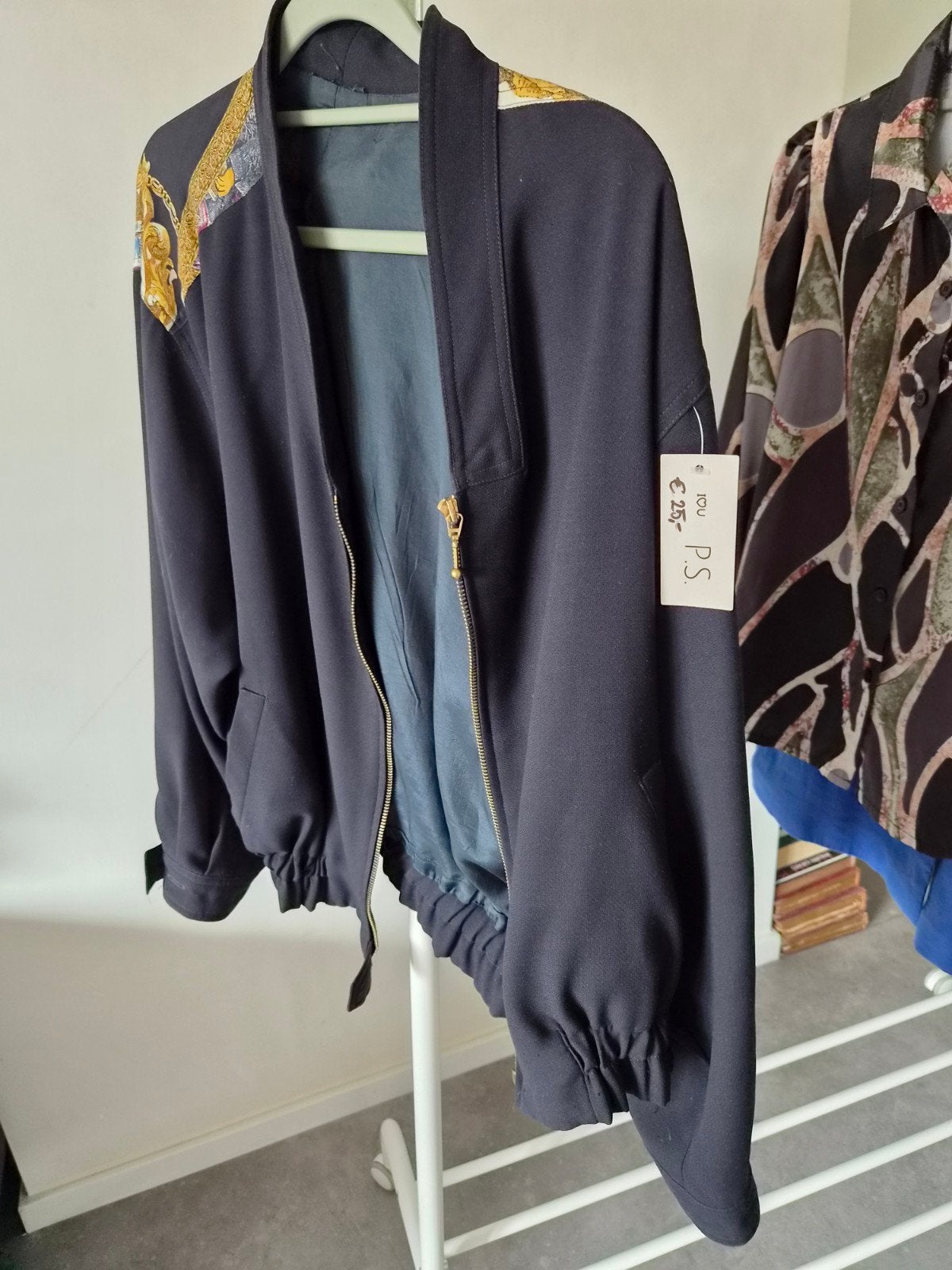 vintage bomber model, Maat 38/40 (M), Blauw, Ophalen of Verzenden, Jasje