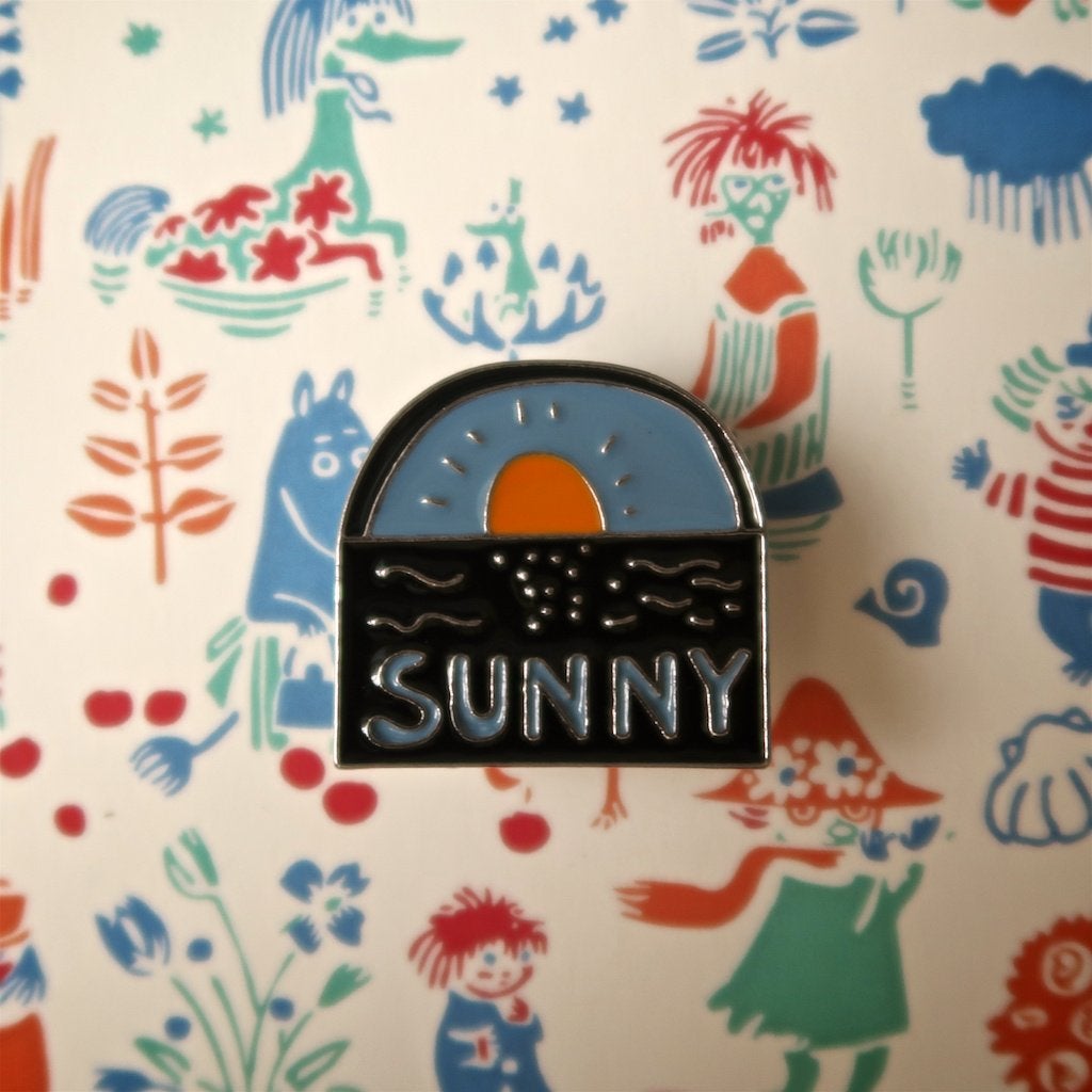 Sunny Zon glossy enamel pin badge broche, Overige materialen, Overige kleuren, Verzenden, Minder dan 4 cm