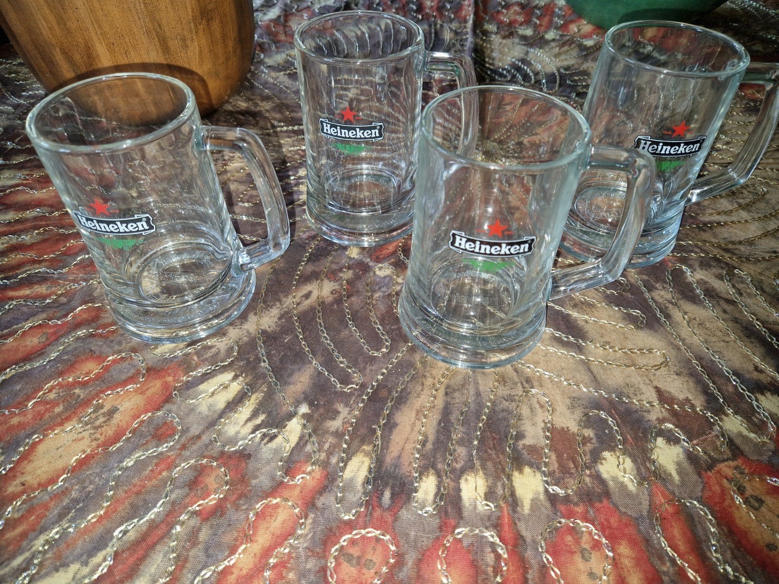 Set van 4 Heineken bierpullen, Ophalen of Verzenden, Overige merken, Glas, Overige typen