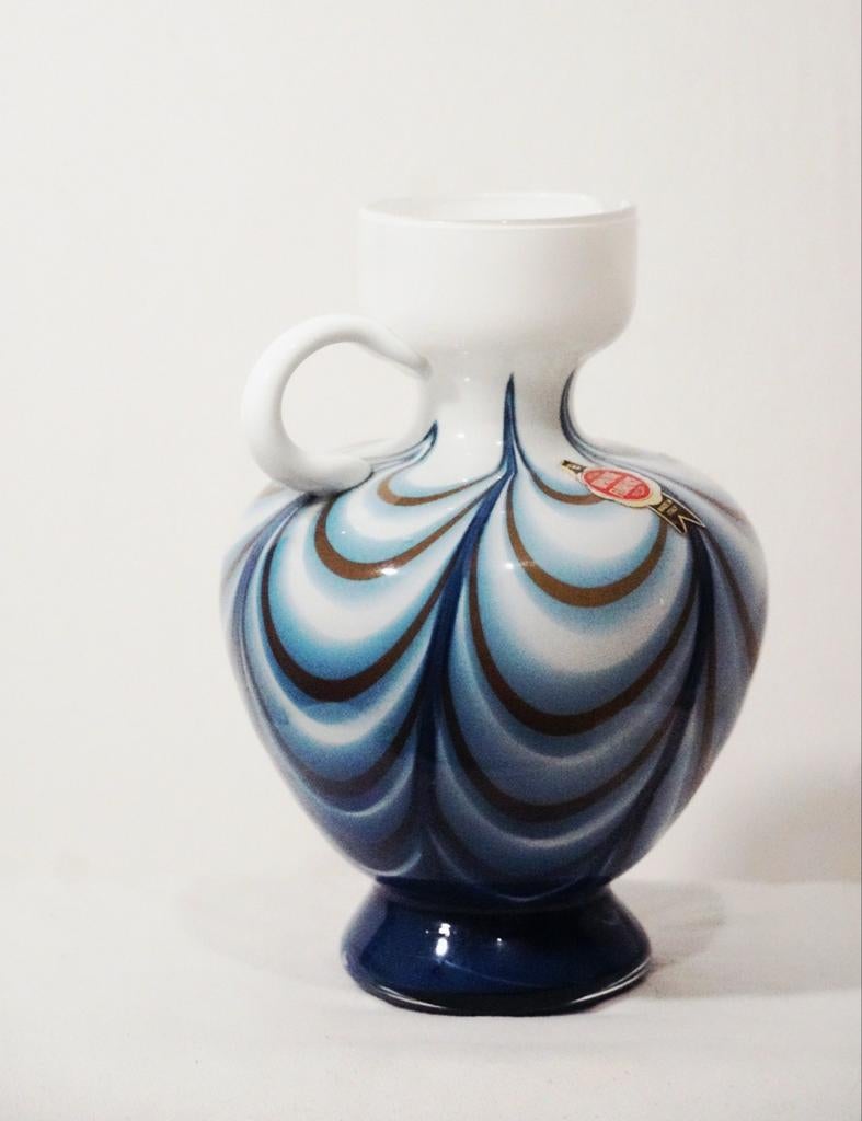 Opaline Florence vaas met fenicio patroon, Ophalen of Verzenden