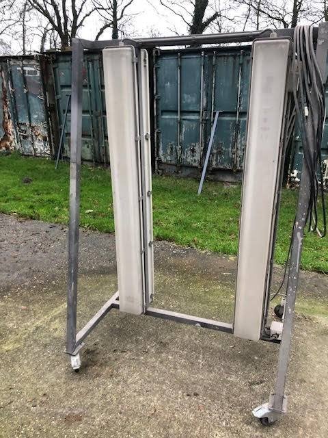 mobiel bouwverlichting frame met 4 dubbele tl bakken, Ophalen, Gebruikt, Lamp