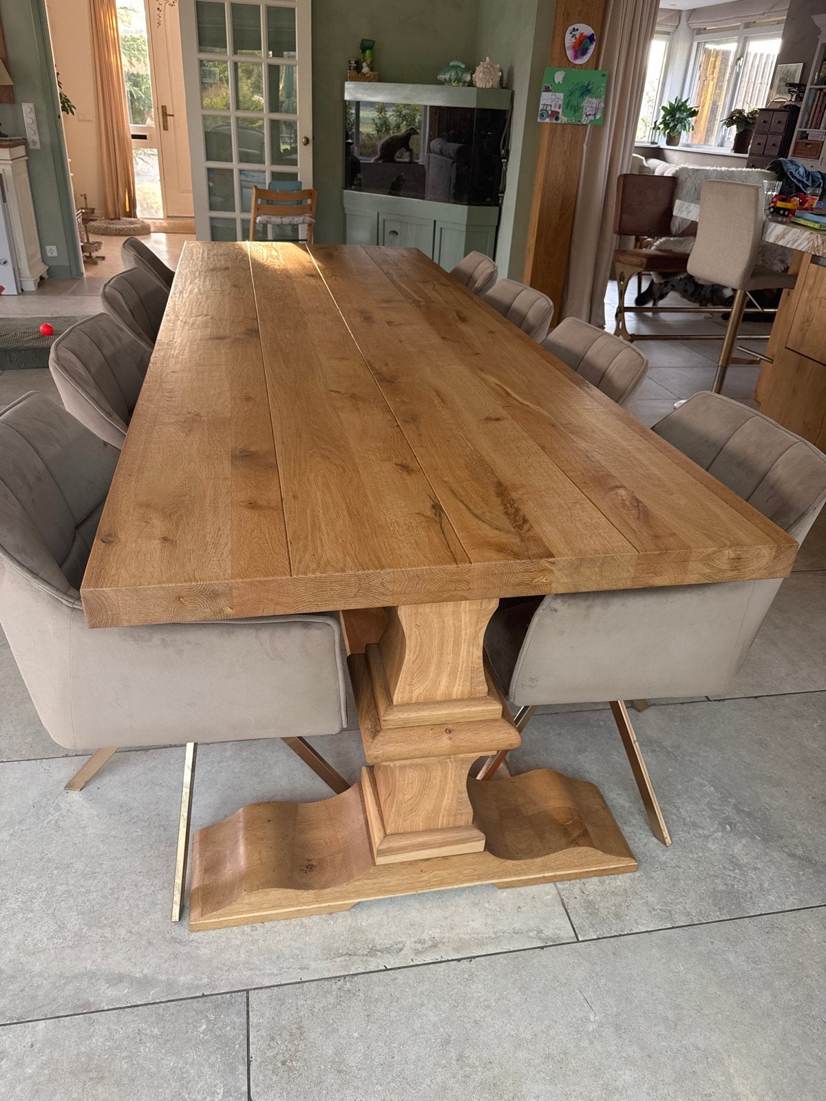 Fairwood eiken eettafel - 2.79m lang, 1m breed, Huis en Inrichting, Gebruikt, 100 tot 150 cm, Eikenhout, 200 cm of meer