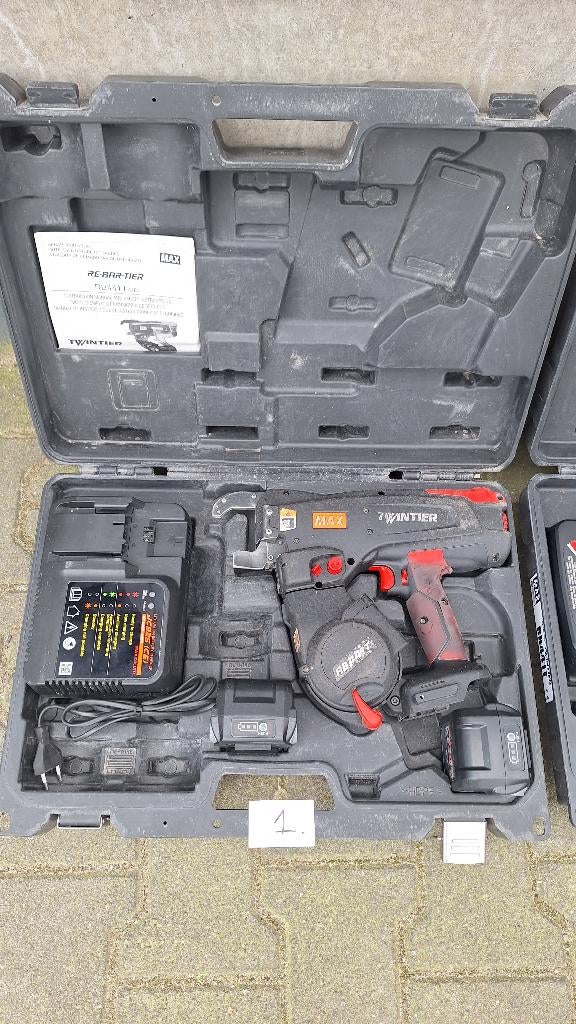 2x Max Twintier RB441T Accu Vlechtmachine vlechttang., ., Ophalen of Verzenden, Zo goed als nieuw, .
