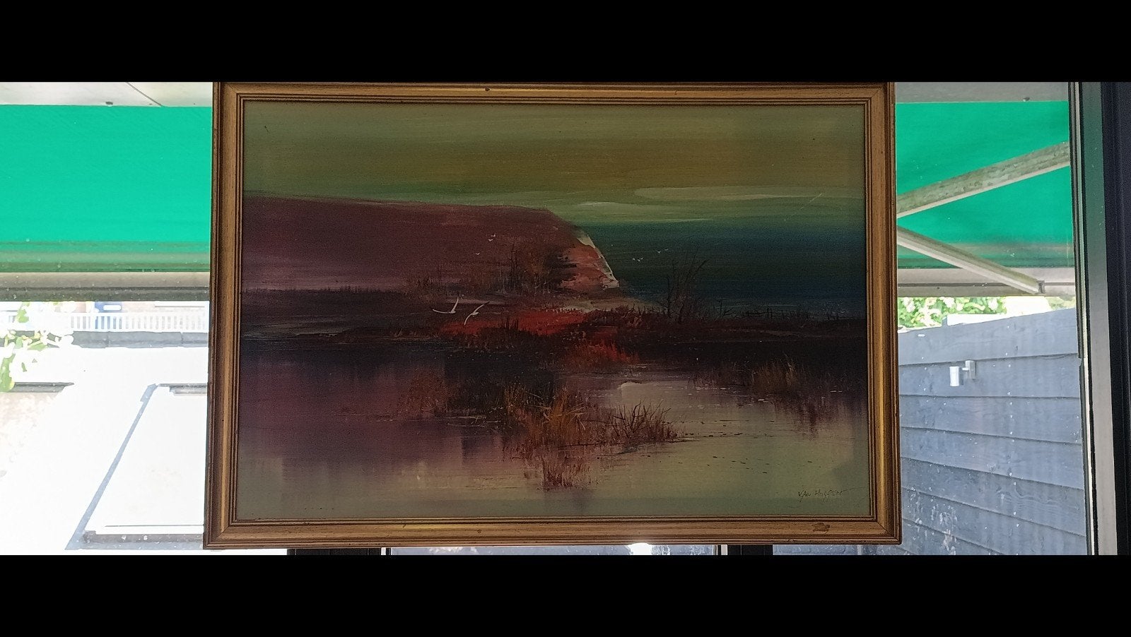 Origineel olieverfschilderij Van Hussen - Landschap, Ophalen