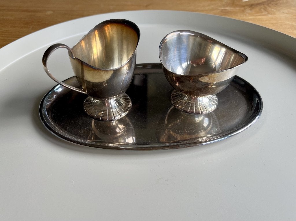 Roomstel Douwe Egberts verzilverd, Ophalen of Verzenden