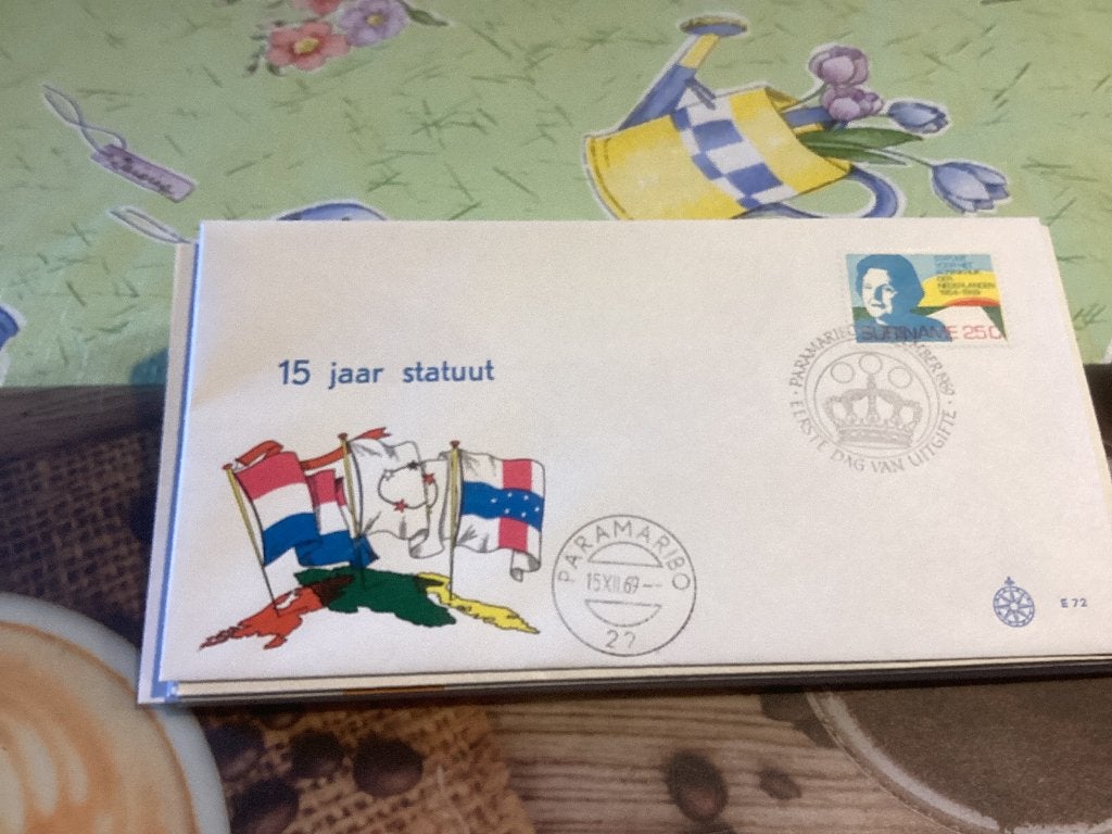 No4297 Suriname E72 karrewiel Heb ook Nederland jaargangen, Postzegels en Munten, Ophalen of Verzenden, Onbeschreven, Rest van de wereld