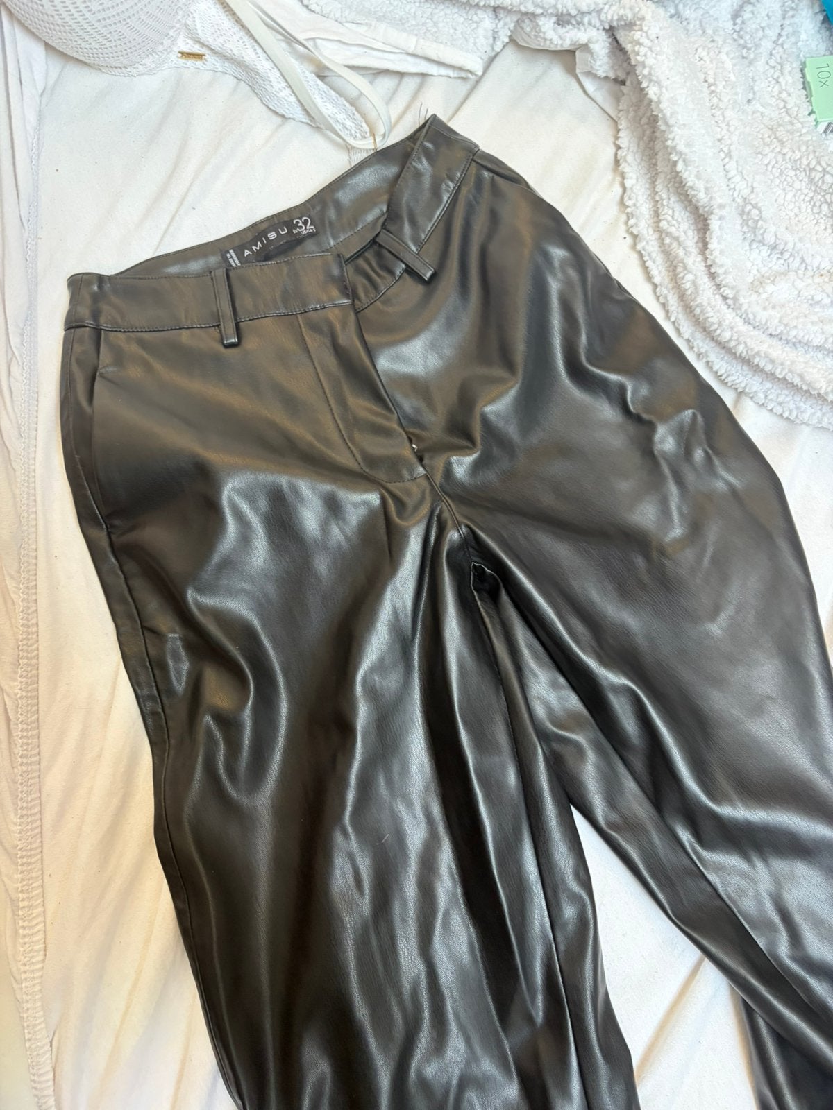 leren broek zwart, Ophalen of Verzenden, Zo goed als nieuw, Zwart