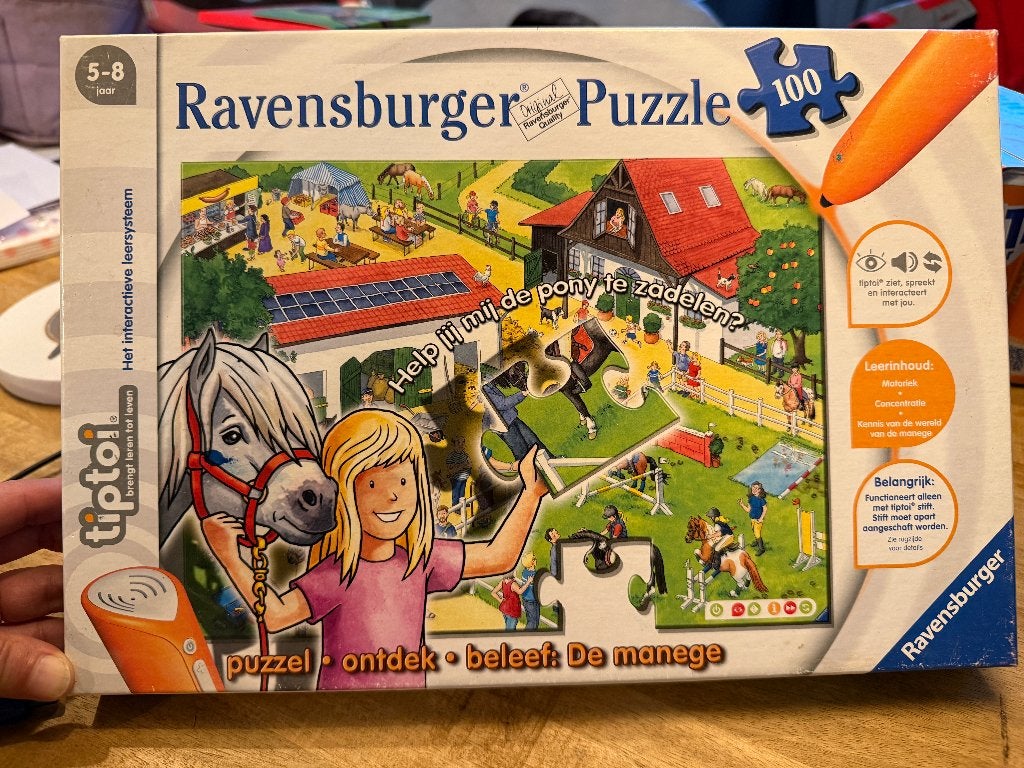 TipToi Ravensburger puzzel "De Manege" zonder pen, Ophalen of Verzenden, Gebruikt
