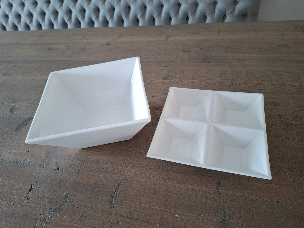 ASA Selection tapas schaal / snackschaal wit, Ophalen of Verzenden, Zo goed als nieuw, Rond, Porselein of Keramiek